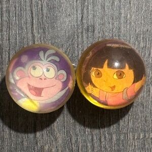 💞 Set of 2 Nickelodeon Dora The Explorer High Bounce Bouncy Balls